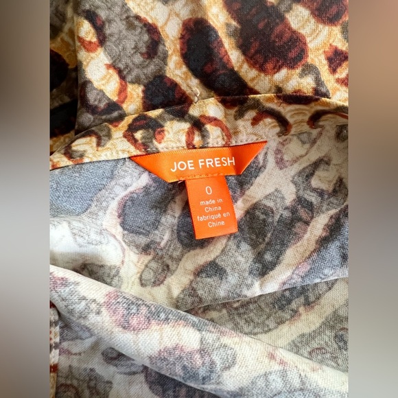 Joe Fresh Brown Cream Pront A-Line Skirt | Size 0 - Picture 13 of 13